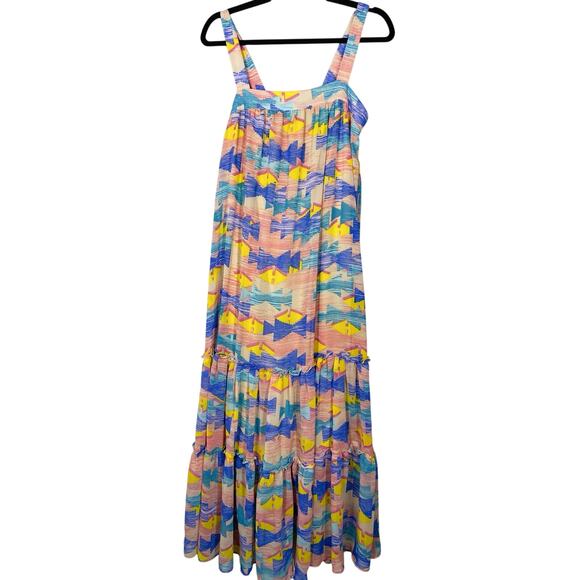 Melissa Masse, Size XS-S, Sunset Maxi Dress, Flowy, Tiered, Sonoma, Festival EUC - Picture 1 of 6